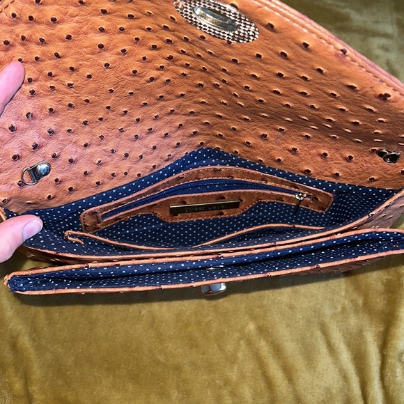 Street Level Ostrich Clutch - Picture 8 of 9
